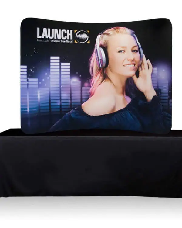 8 ft. EZ Tube Display – Tabletop Curve