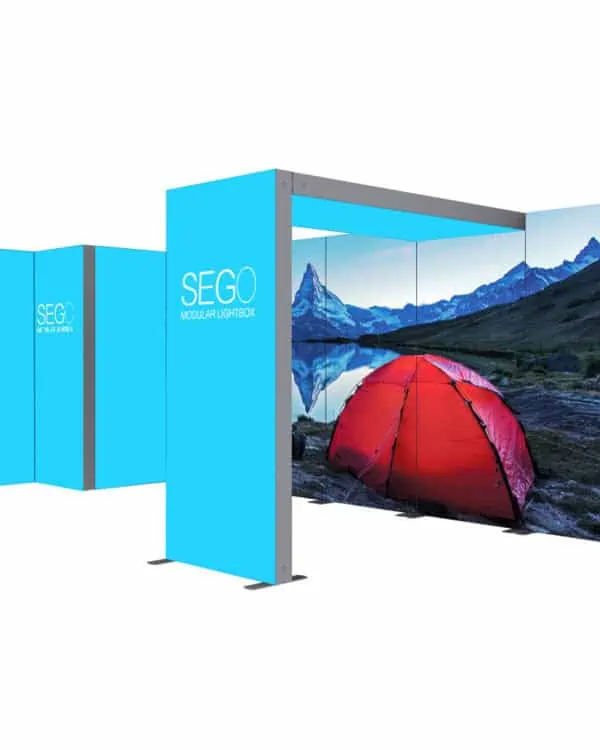 20′ x 10′ Sego Modular Lightbox Display Configuration F