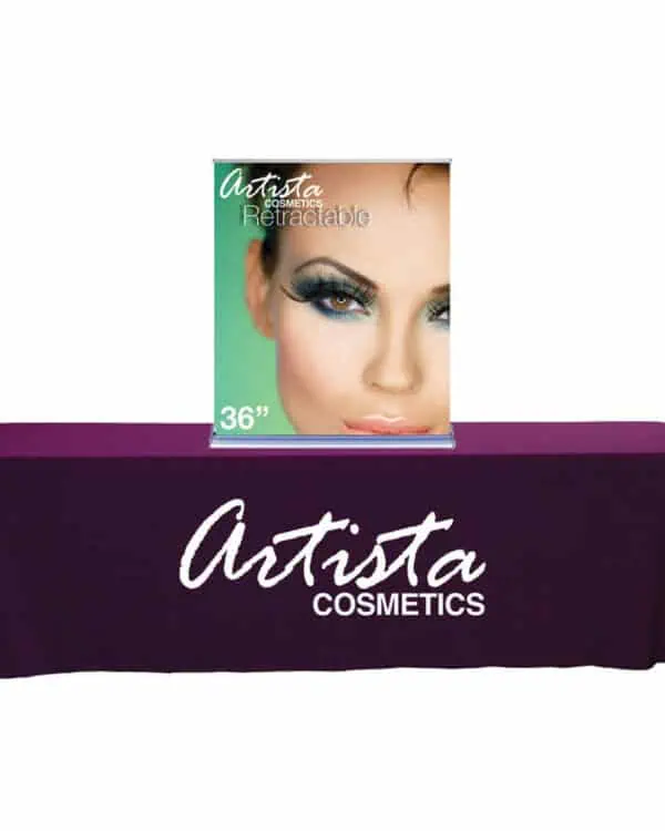 3′ x 5′ Silverstep Retractable Banner Stand Tabletop