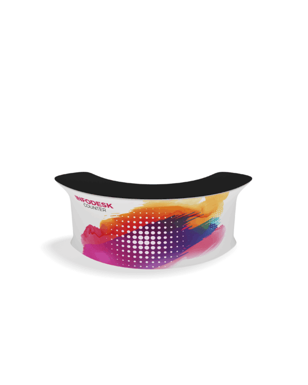 InfoDesk Counter – 4 Panel Curved Convex