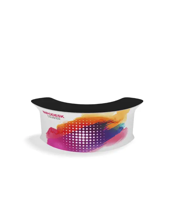 InfoDesk Counter – 4 Panel Curved Convex