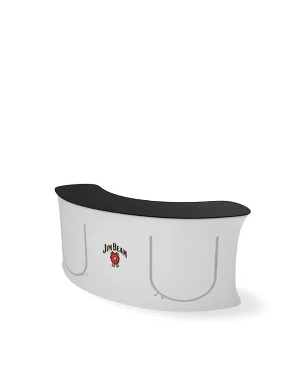 InfoDesk Counter – 3 Panel Curved Convex