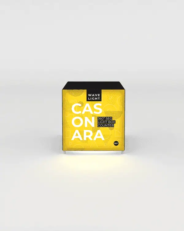 39in WaveLight Casonara SEG Square Light Counter Display - 100L